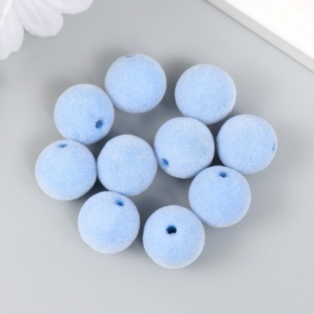 Beads for creativity velvet spraying "Blue sky" set 10 pcs d = 1.4 cm-2