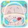 A set of children's bamboo dishes, 3 objects: plate, fork, spoon, me to you