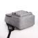Youth backpack from textiles on a zipper, 3 pockets, headphone opening, color gray color