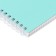 A notebook of 80 sheets in a cage on the crest of canvas, plastic cover, offset block, turquoise