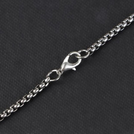Pompeii pendant pendant, red color in black silver, 70 cm-2