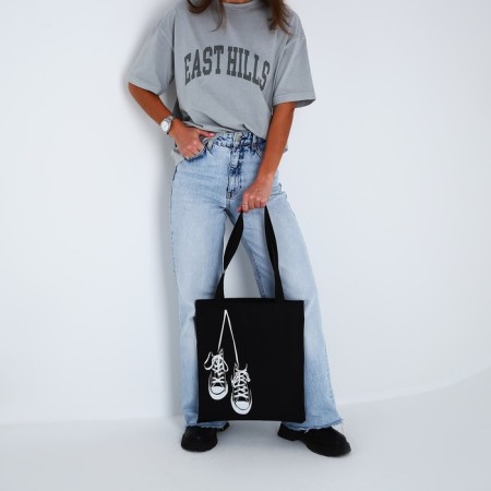 Bag Schoper "Sneakers", 35x0.5x40 cm, Department without lightning, without lining, Black-7