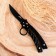 Bow Knife "CALILA", master K, blade with direct butt 7cm, hilt with waves 9cm