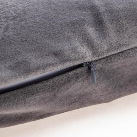 Decorative pillowcase with brushes Ethel Color gray, 45x45 cm, polyester, velor-3