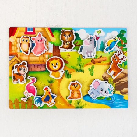 Puzzle Velcro "Who lives where"-1