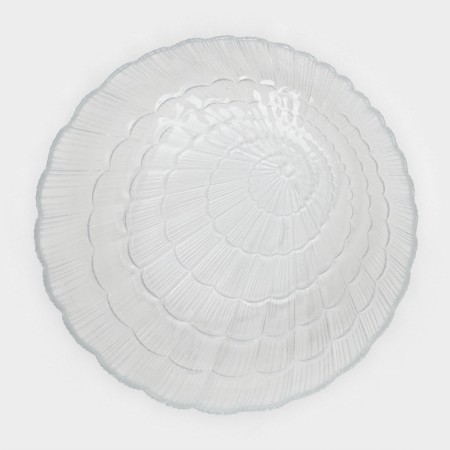 Deep glass plate Atlantis, d = 21 cm, the color is transparent-2