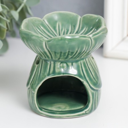 Aroma lamp ceramics "delicate flower" mix 8x8x8 cm-3