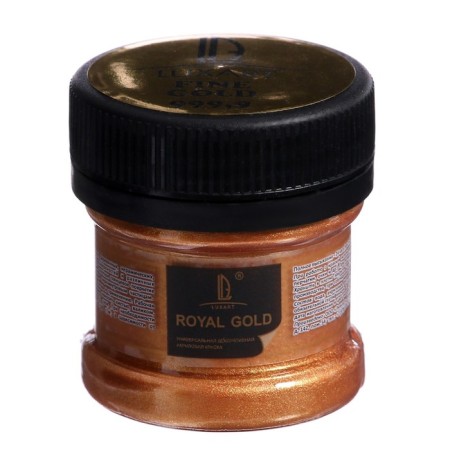 Acrylic paint 25ml, Luxart Royal Gold, highly metallized pigment, red gold-1