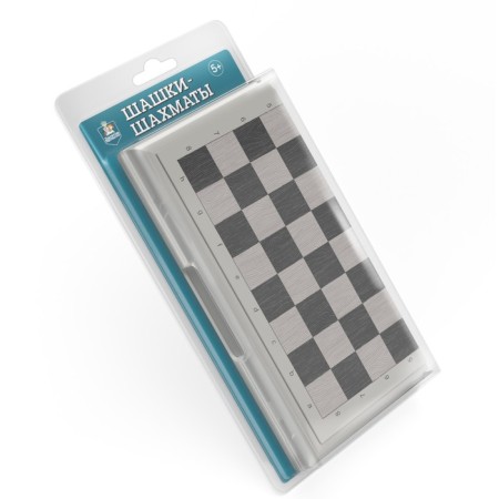 Shakhmat checkers, large, gray color-4