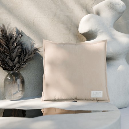 Ethel pillow, 45x45+1 cm, beige, 100% cotton