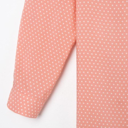 Shirt (shirt) female kaftan "peas", coral, size 44-46-8