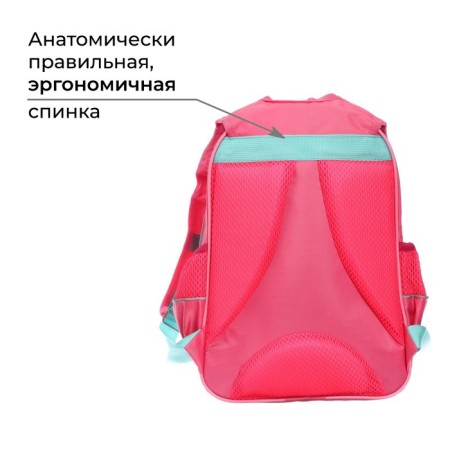 School backpack, 37 x 26 x 13 cm, ergonomic back, Calligrata ORT "Flamingo"-2