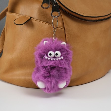 Fluffy on the ring "Monster Zubastik" Violet 10x8x8 cm