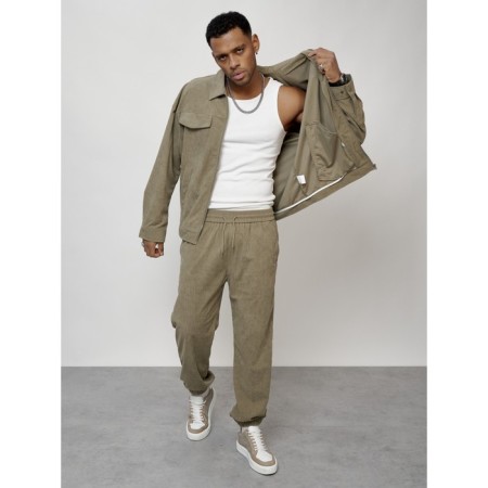 Men's tracksuit, size 56, khaki color-14