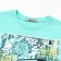 Set for a boy (T -shirt/shorts), mint/green color, height 128 cm