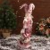 New Year's Jester "in a brilliant suit" moves, 48x16 cm, pink