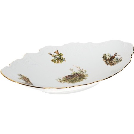 BERNADOTTE bread dish, decor "Hunting Stories", 34 cm-1
