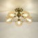 Ceiling chandelier CITILUX “Tommy” CL102153, 52x52x24.5 cm, 5x40W, E14, brown color