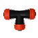 T-shaped connector, coupling, 1/2 "(12 mm)-1/2" (12 mm)-1/2 "(12 mm), plastic