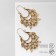 Earrings Metal "Vostok" Lotus large, color black gold