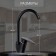 Zein Z3668 kitchen mixer, single-leaf, pour height 23 cm, ABS plastic, black
