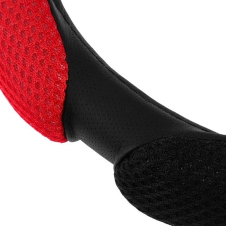 Torso steering wheel, anatomical, 6 pillows, size 38 cm, black and red-1