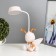 Table lamp with a "Bunny" Zaporik LED 2W 3000K USB AKB Pink 15x14x30 cm