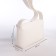 Female bag over the shoulder Textura, medium size, white color