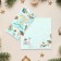 Happy New Year Walking card! Glitter, Congrev, blue background, 11 x 21.5 cm