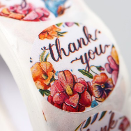 Stick Paper "Exotic. Flowers" d = 2.5 cm 500 pcs in a roll 3x6.5x6.5 cm-3