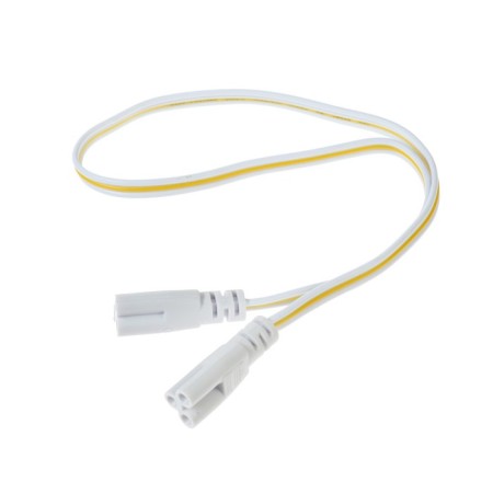 Connective wire for lamps, connector l/n/g, 50 cm, white