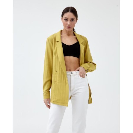 Jacket Women's Double -breasted Mist p. 46, ocher-1