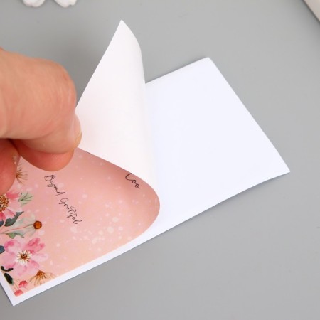Stick Paper Gratitude "Pink Flowers" set 50 pcs 10x5 cm-2