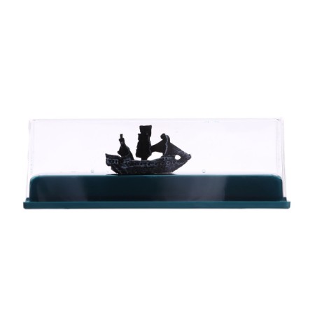 Accessory on the car panel, pirate ship, black, plastic-1