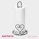 Board for paper towels Table share "Heart", 13.5 × 13.5 × 28 cm