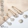 Set of pins (6 pcs.) “Pearl tenderness”, 3.5 cm, white color in silver