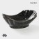 Porcelain salad Magistro "Night Rain", 13 × 8 × 4.5 cm, black color