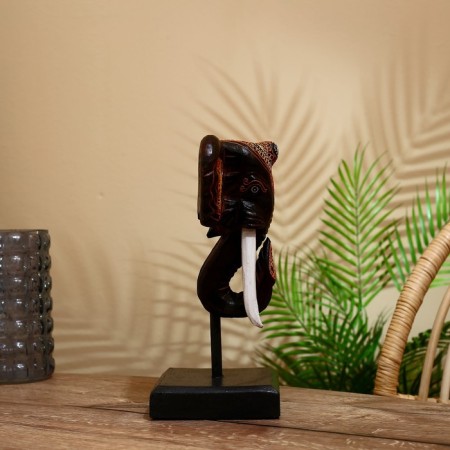 Souvenir "Elephant Head" on a stand, Albezia 35 cm-4