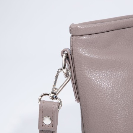Cross-Bodi Bag on a zipper, the color is gray-beige-4
