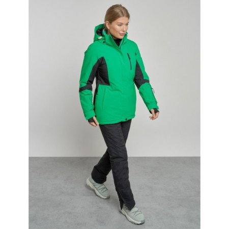 Ski costume female winter, size 48, green color-6