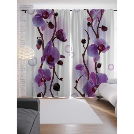 Photostes "Orchids", Saten, size 145x265 cm, 2 pcs