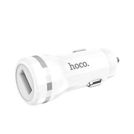 Hoco Z27A car charger, 1 USB, 18 watts, 3 A, white-3