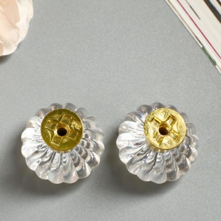 Metal handle Metal "Crystal" 2.9x2.9x2.7 cm-3