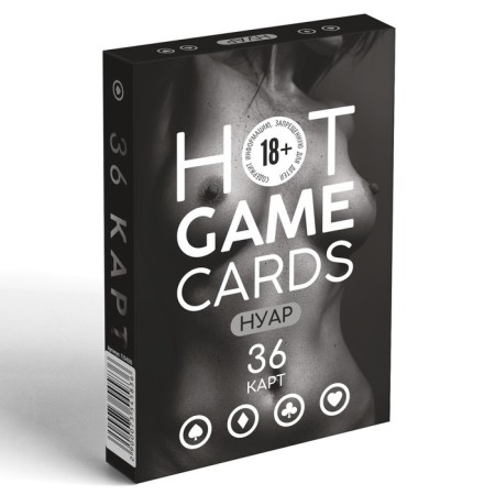 Playing cards "Hot Game Carts" Noir, 36 cards, 18+-2