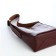 Women's bag on the Textura screw castle, small size, brown color