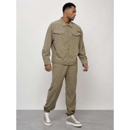 Men's tracksuit, size 56, khaki color-2