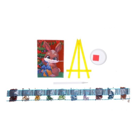 Diamond mosaic for the New Year for children "Bunny", New Year's set for creativity-2