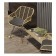 Vetle Bent chair, 560 × 570 × 810 mm, artificial rattan, beige color / black