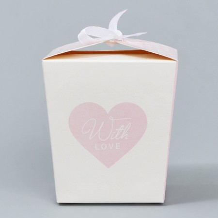 Bonbonniere box, gift packaging, “hearts”, 7.5 x 8 x 7.5 cm-1
