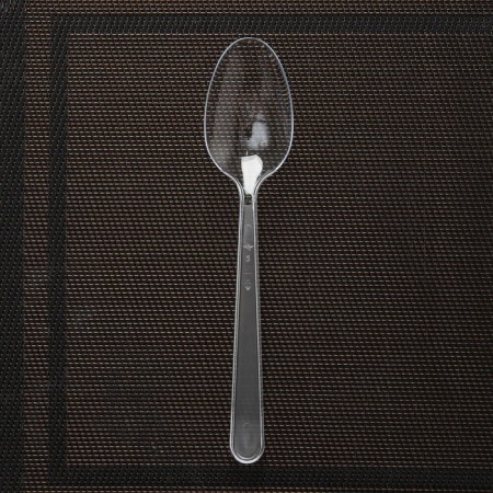 Spoon of plastic disposable "premium", 18 cm, transparent color-2
